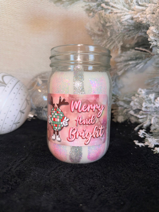 Merry and Bright candle